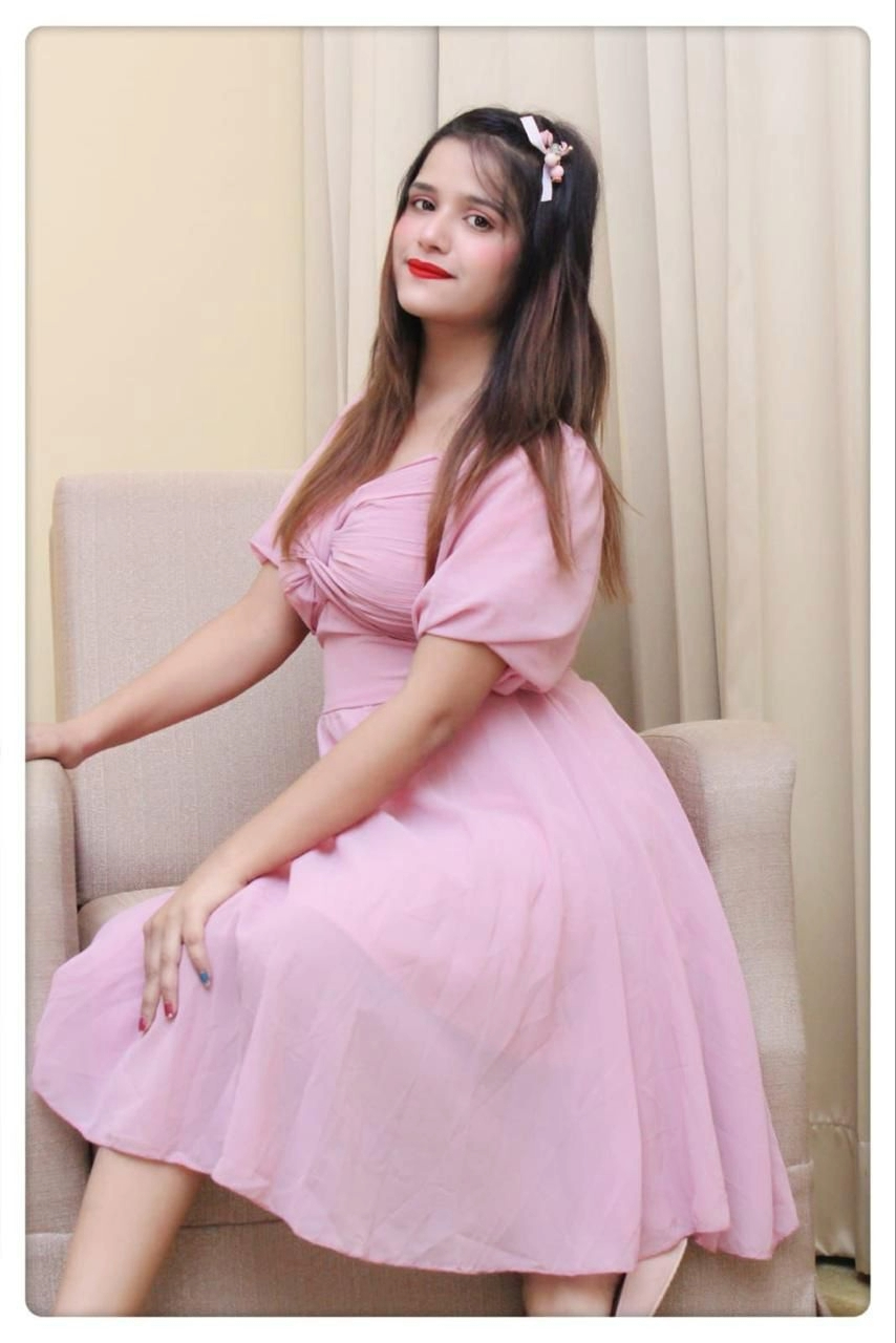 call girl in pink dress